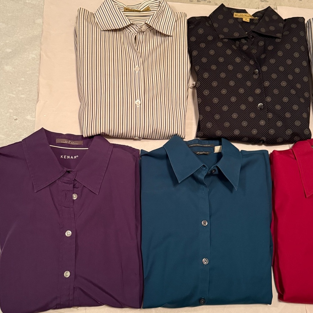 7 Eddie Bauer, Alex Marie, Kenar Button Down Bundle - Picture 2 of 16